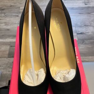 Kate Spade Elegant Black Satin Heels